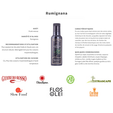 Charger l'image dans la galerie, Huile d'Olive extra vierge biologique monovariétale Rumignana 500 ml