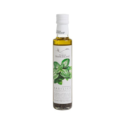 Huile d’olive italienne extra vierge aromatisée au basilic 250ml