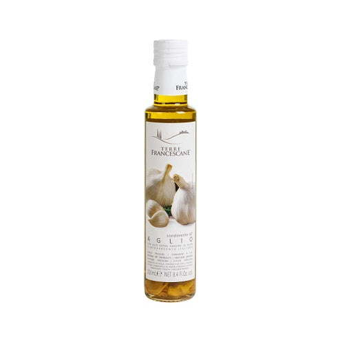 Huile d’olive italienne extra vierge aromatisée à l’ail 250ml