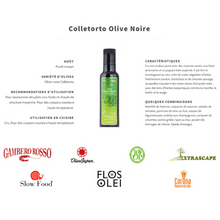 Charger l&#39;image dans la galerie, Huile d&#39;Olive extra vierge biologique monovariétale Oliva Nera Colletort 500 ml
